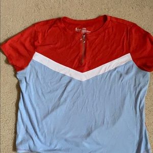 Sport tee zip up
